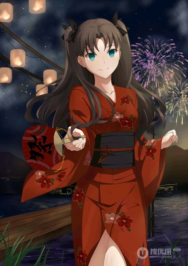 动漫少女远坂凛图片