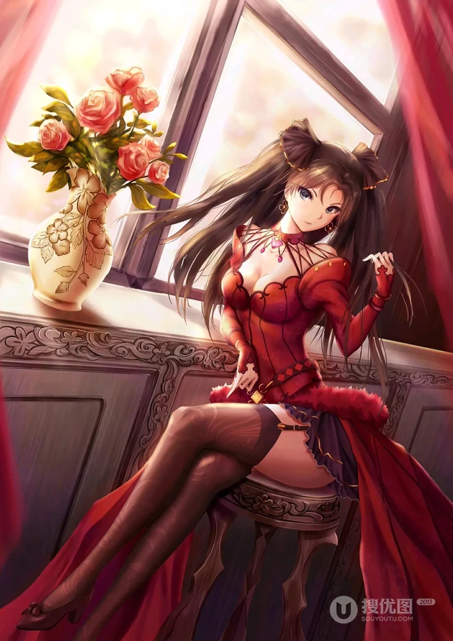 动漫少女远坂凛图片