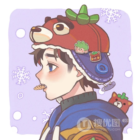 男生头像冷酷帅气侧脸头像图片，青春动感好看的卡通插画动漫男