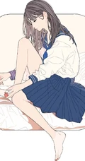戴着耳饰耳环的漂亮时尚个性都市女孩手绘插画图片