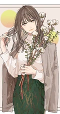 戴着耳饰耳环的漂亮时尚个性都市女孩手绘插画图片