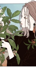 戴着耳饰耳环的漂亮时尚个性都市女孩手绘插画图片