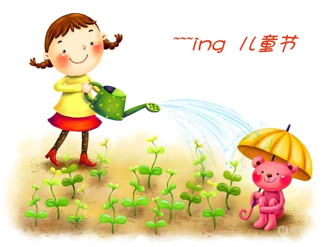 儿童节快乐，可爱卡通人物带六一儿童节文字唯美图片 第4张