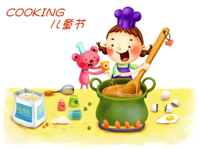儿童节快乐，可爱卡通人物带六一儿童节文字唯美图片 第6张