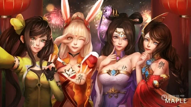 王者荣耀人物图片，精选女性角色的王者荣耀人物插画美图