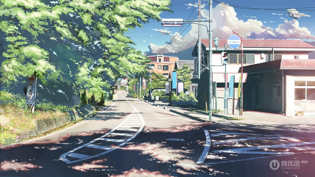 超美二次元动漫场景，风景，景色插画壁纸图片