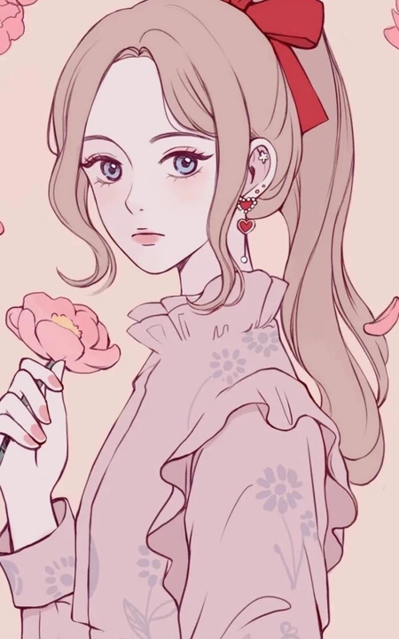 不带笑容的动漫女生，韩国插画师Yooo ri作品
