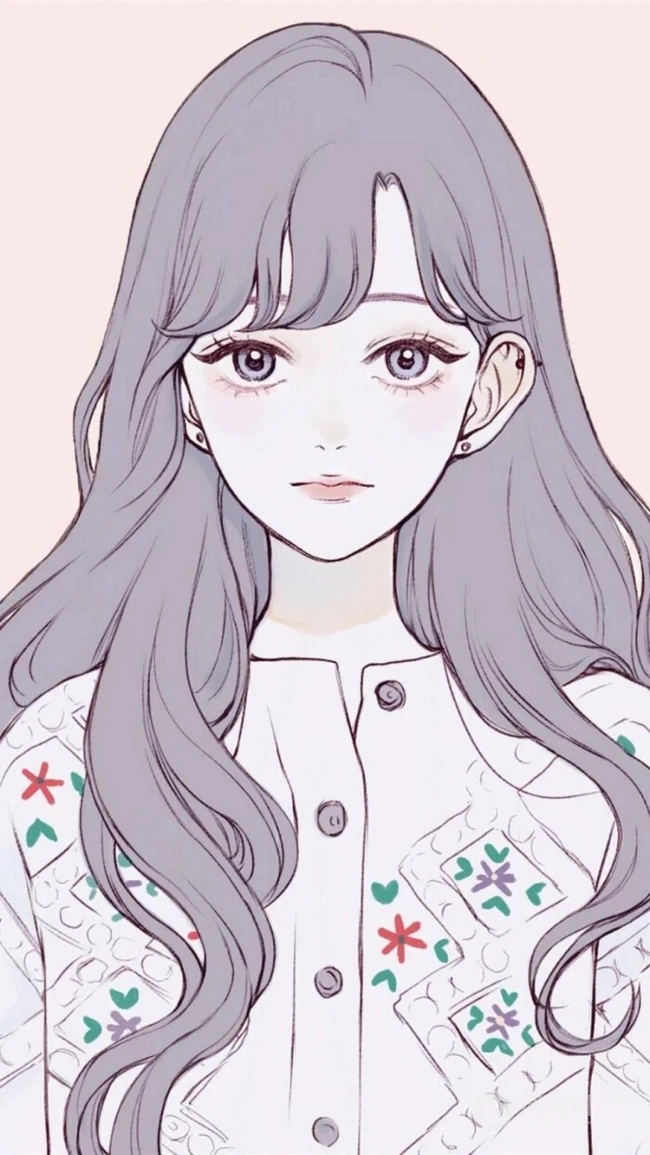 不带笑容的动漫女生，韩国插画师Yooo ri作品