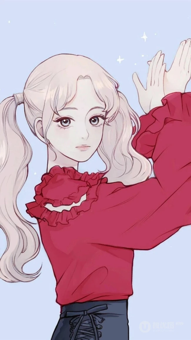 不带笑容的动漫女生，韩国插画师Yooo ri作品