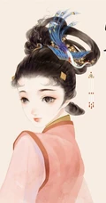 不同朝代女人的发髻发型精美好看手绘插画图片