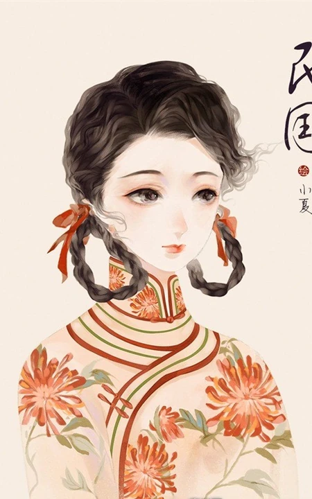 不同朝代女人的发髻发型精美好看手绘插画图片