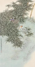 关于小麻雀的中国风手绘国画高清手机壁纸图片