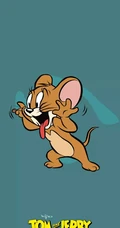 《猫和老鼠》里的小老鼠JERRY可爱手机壁纸图片