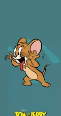 《猫和老鼠》里的小老鼠JERRY可爱手机壁纸图片