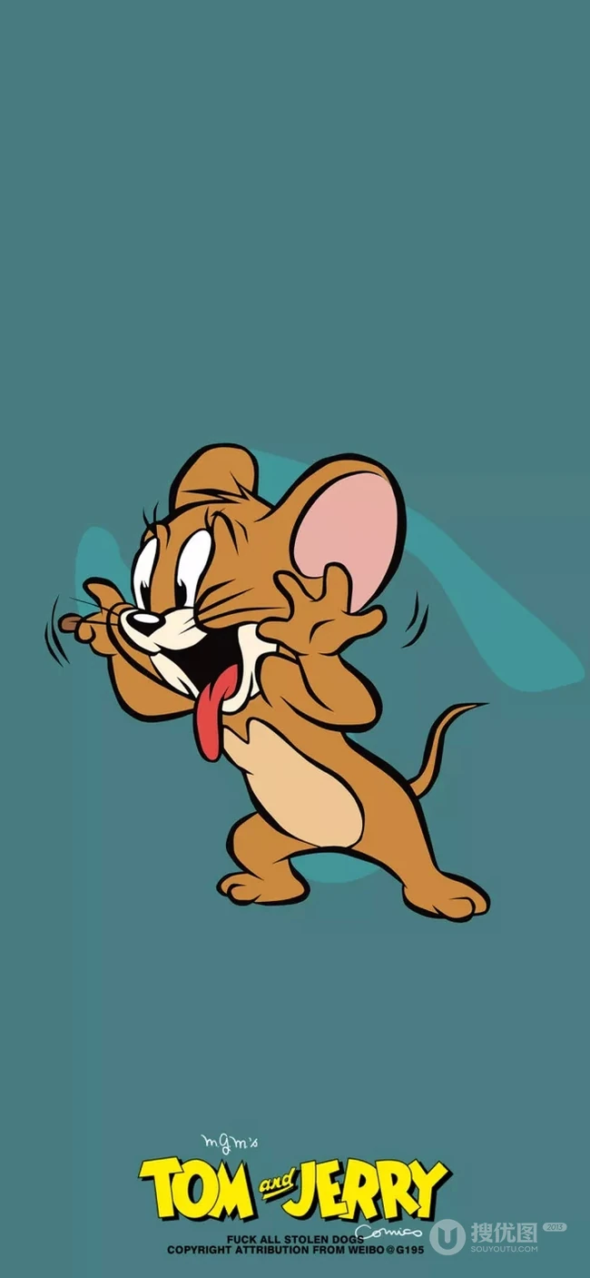 《猫和老鼠》里的小老鼠JERRY可爱手机壁纸图片