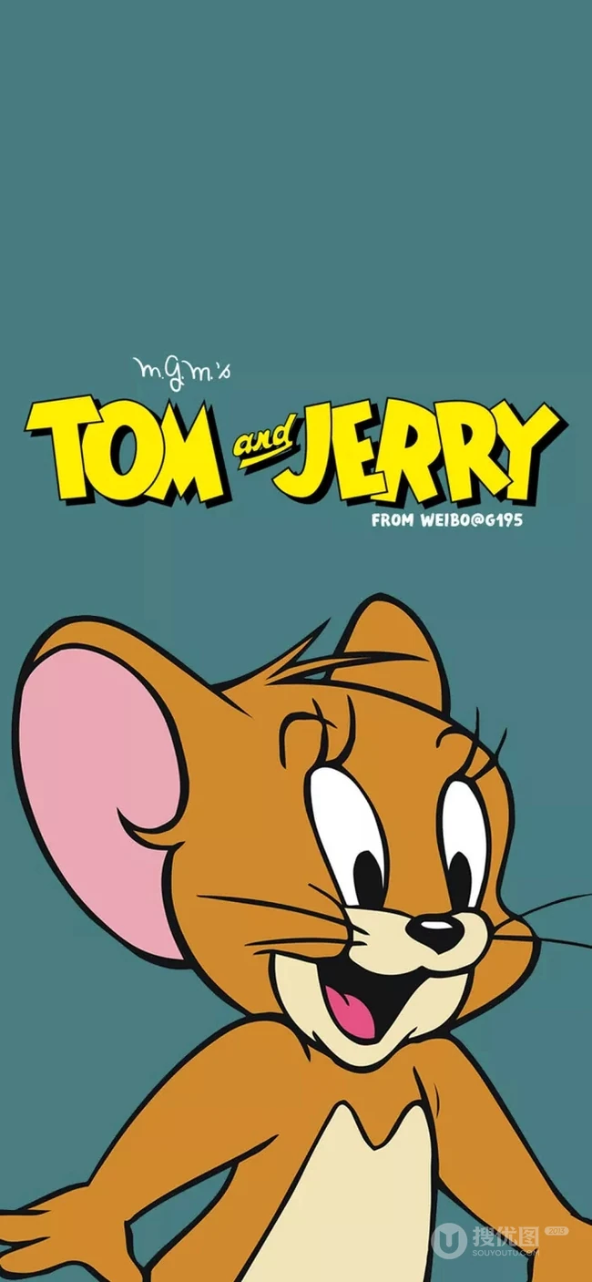 《猫和老鼠》里的小老鼠JERRY可爱手机壁纸图片