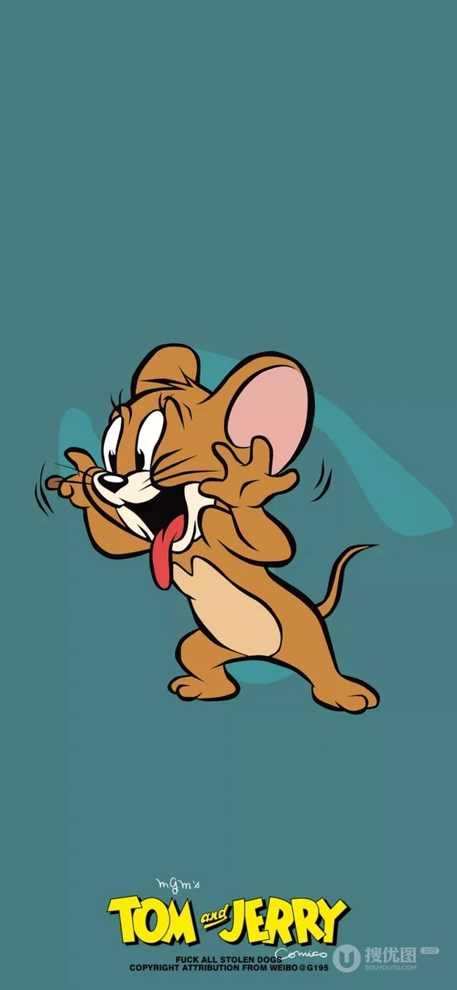 《猫和老鼠》里的小老鼠JERRY可爱手机壁纸图片