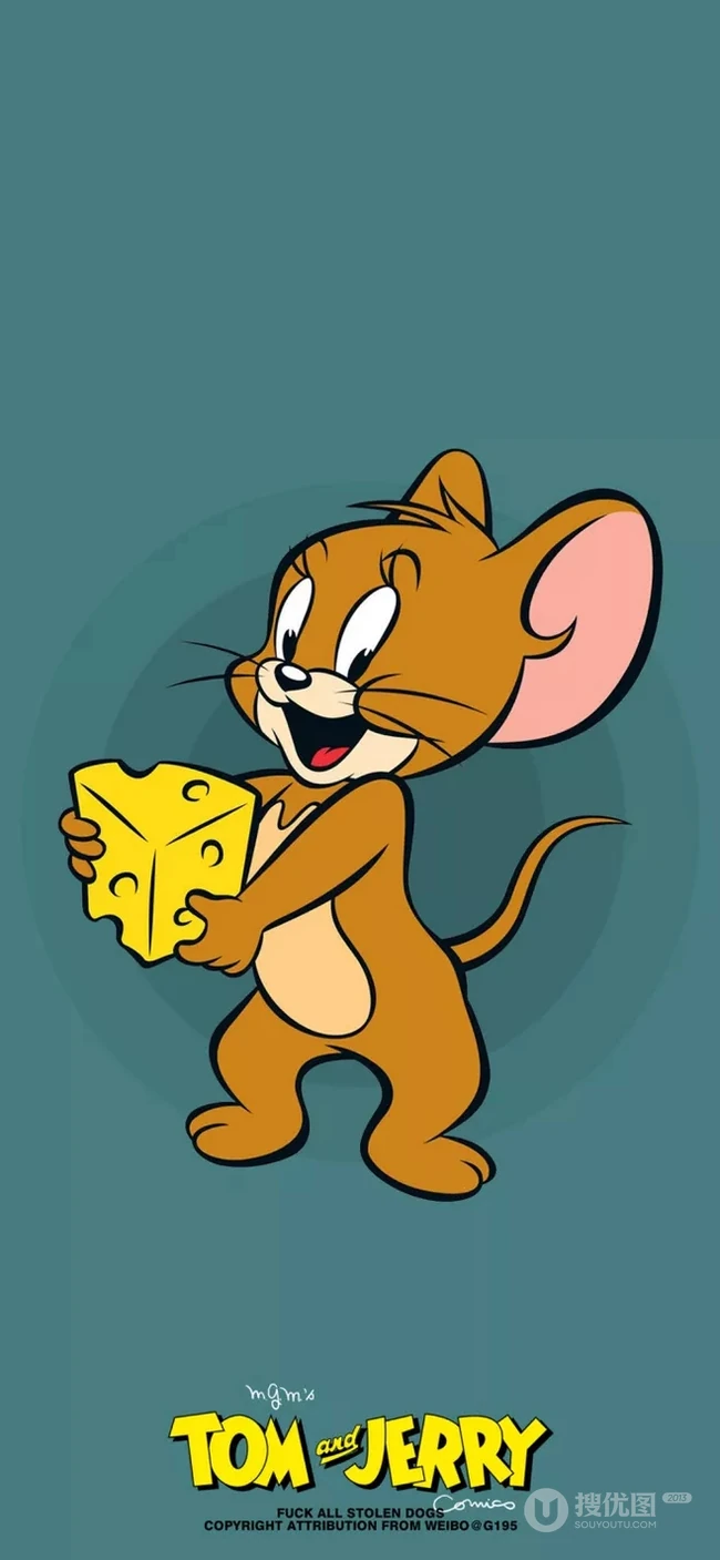 《猫和老鼠》里的小老鼠JERRY可爱手机壁纸图片