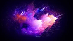 七彩粉尘爆炸的炫丽瞬间高清桌面壁纸