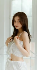 纤细线条短裤长发清新女生居家室内唯美吸睛写真图集