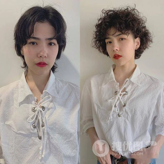 蓬松感很强的&ldquo;泡面头&rdquo;，适合头发软，发量少的女生洋气烫发发型图片 第18张