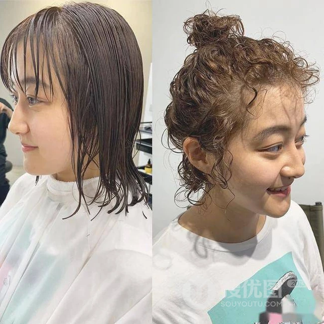 蓬松感很强的&ldquo;泡面头&rdquo;，适合头发软，发量少的女生洋气烫发发型图片 第2张