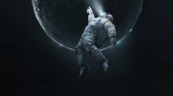 探索宇宙，唯美宇航员和星球的桌面壁纸