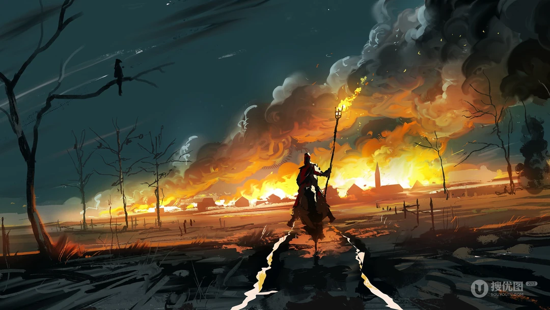 金灿灿的夕阳照射场景壁纸合集，超唯美！