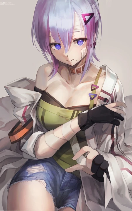 轻微受伤或生病的动漫女孩唯美插画图片集