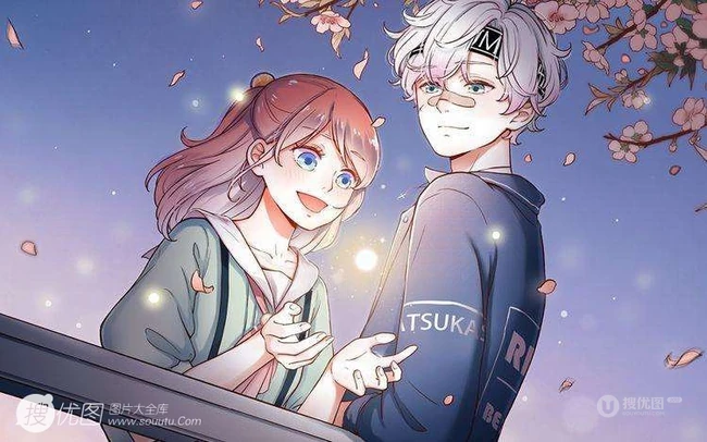 轻微受伤或生病的动漫女孩唯美插画图片集