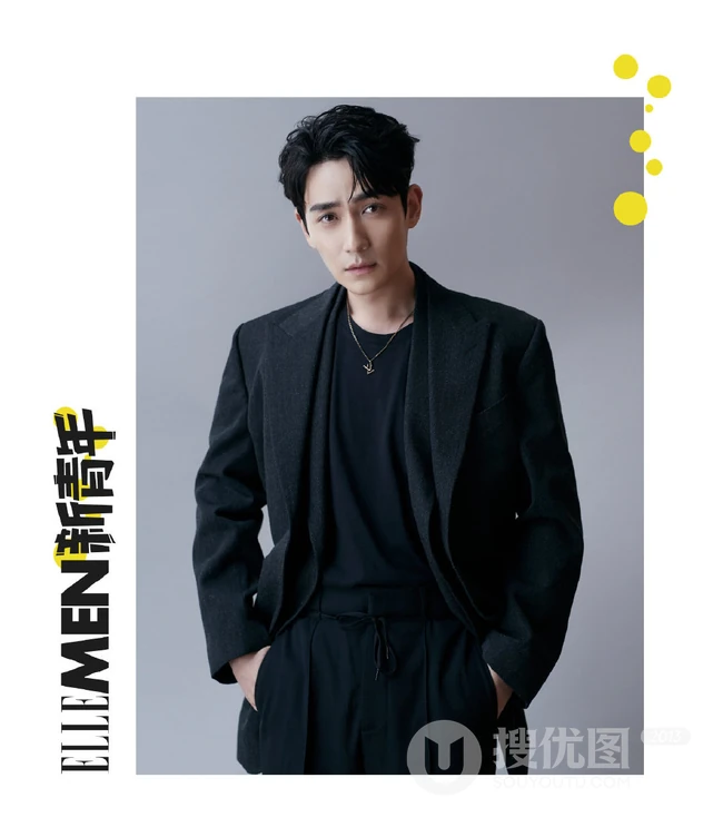 新青年晒出9位明星帅哥样片，全黑色look的9位明星帅哥，超有范