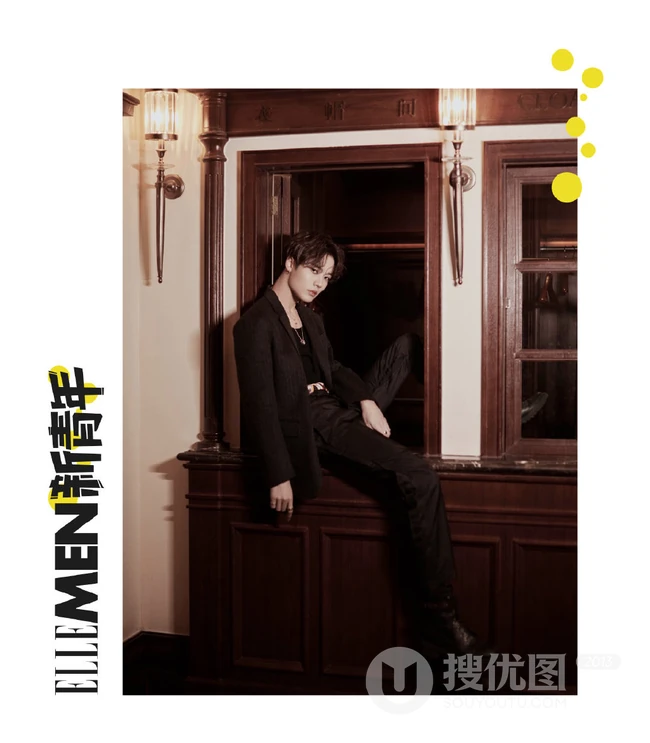 新青年晒出9位明星帅哥样片，全黑色look的9位明星帅哥，超有范