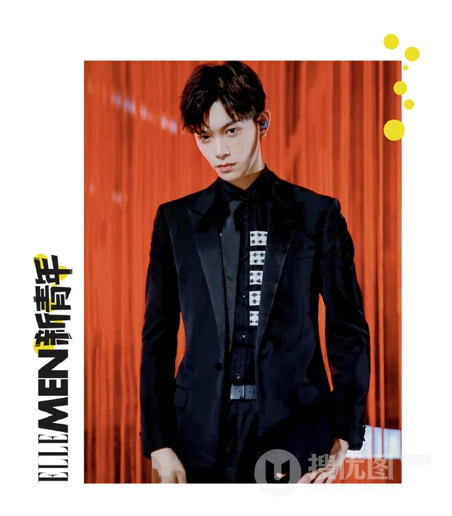新青年晒出9位明星帅哥样片，全黑色look的9位明星帅哥，超有范