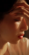 春酒~少女心，唯美红唇女生室内美背人像摄影美照