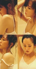沐浴前的准备，桐谷美玲白色V领肩带睡裙唯美室内摄影美照