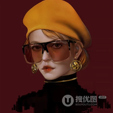 唯美写实动漫插画女头，时尚漂亮的都市女郎头像图片
