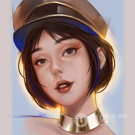 唯美写实动漫插画女头，时尚漂亮的都市女郎头像图片