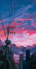 唯美动漫少女和场景插画，精选9张唯美二次元插画图片