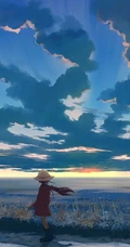 唯美动漫少女和场景插画，精选9张唯美二次元插画图片
