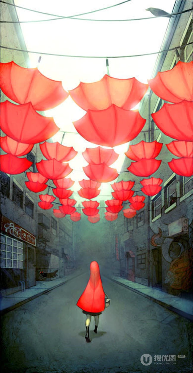 唯美动漫少女和场景插画，精选9张唯美二次元插画图片