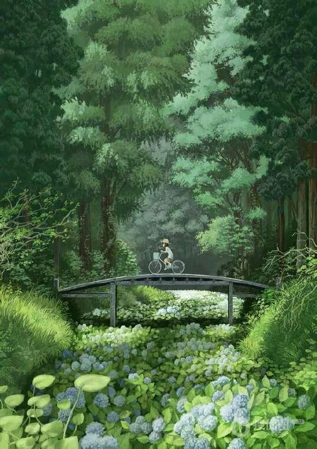 唯美动漫少女和场景插画，精选9张唯美二次元插画图片