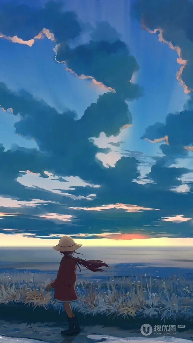唯美动漫少女和场景插画，精选9张唯美二次元插画图片
