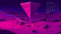 清新简洁的插画美图，2020年6月唯美二次元日历壁纸图片