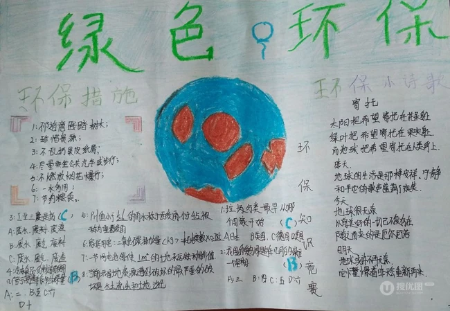 世界环境日主题手抄报，小朋友笔下的环境日手抄报设计图片欣赏