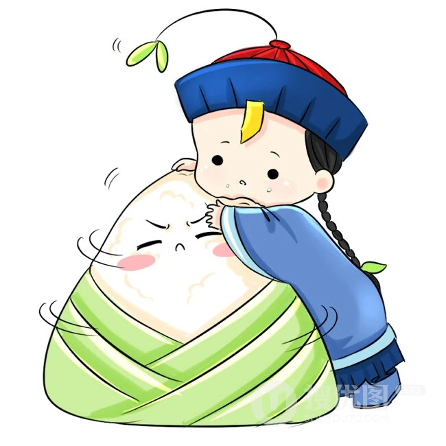 可爱的小僵尸和粽子卡通插画萌图片 第5张