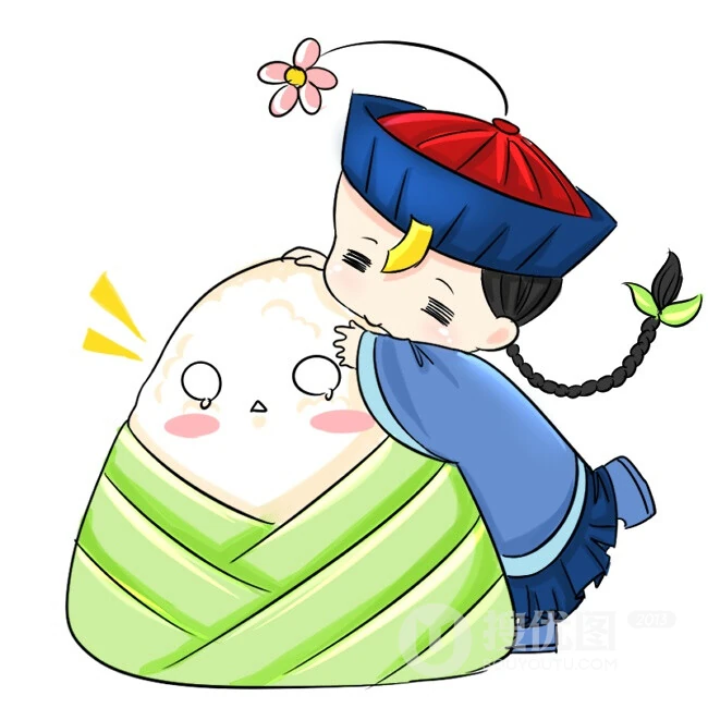 可爱的小僵尸和粽子卡通插画萌图片 第6张