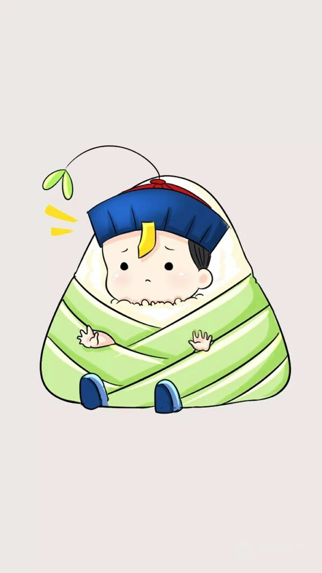 可爱的小僵尸和粽子卡通插画萌图片 第4张