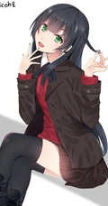 性感学生制服小狐狸动漫女生手绘手机壁纸