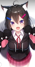 性感学生制服小狐狸动漫女生手绘手机壁纸