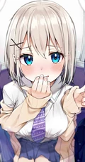 性感学生制服小狐狸动漫女生手绘手机壁纸